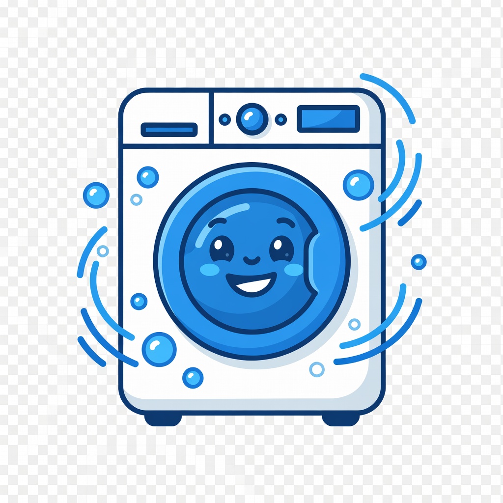 Friendly Cartoon Washing Machine